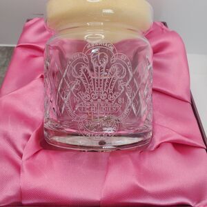 WEBB CORBETT Royal DOULTON Crystal Cut Glass Jam Preserve Pot 1981 Royal Wedding